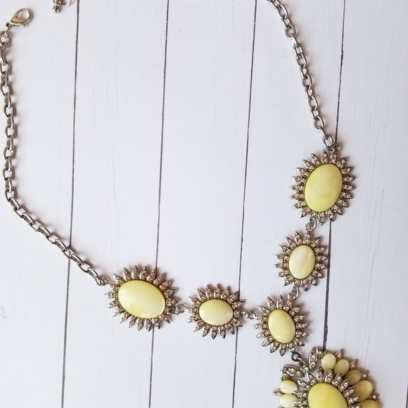 COPY - Genuine Yellow Shell and Rhinestone Necklace - Picture 2 of 6